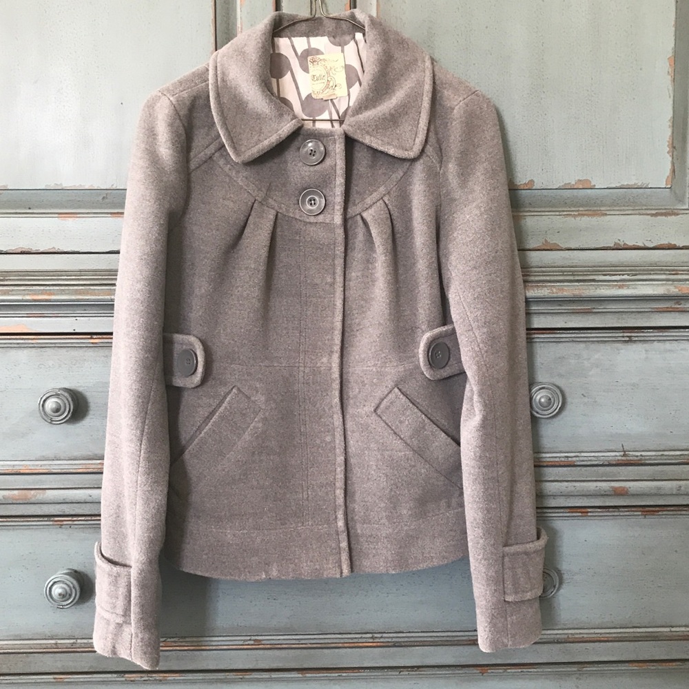 Tulle gray pea coat